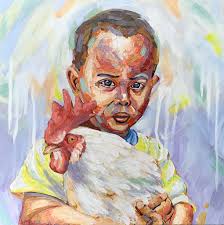 Cheerful morning acrylic painting for sale