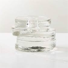 Cast Glass Taper Candle Holder
