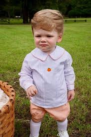 Boy S Solid White Woven Shirt With Embroidered Pumpkin By Zuccini Baby Boy Outfits Woven Shirt Boy Outfits