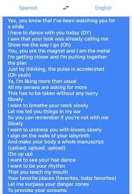 Despacito luis fonsi ft daddy yankee with spanish lyrics and english translation. Despacito Lyrics In English Page 1 Pewdiepiesubmissions