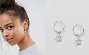 Kingsley Ryan Ns3 Kolczyki Kółka Gwiazdka A0545