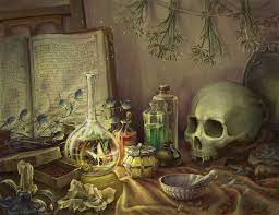 Fantasy Alchemy Lab Art Background Art Kids Canvas Art