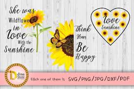 Download Sunflower Quote Graphic By Dina Store4art Creative Fabrica In 2020 Floral Watercolor Sunflower Quotes Graphic Quotes PSD Mockup Templates