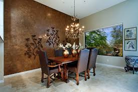 This Formal Dining Room In Dc Ranch Wows With Travertine Tile Floors Accent Wall Chandelier And A Br Travertine Floor Tile Formal Dining Room Travertine Tile