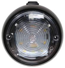Angled Led Rv Porch Light W Switch 357 Lumens Surface Mount Clear Lens Command Electronics Rv Lighting 328 007 48scbe