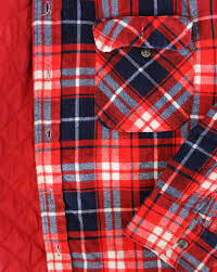 Blue and black flannel shirt. 70s Thick Lined Red White Blue Men S Flannel Button Down Etsy Red Flannel Mens Mens Flannel Blue Man