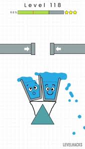 Your job is to draw a line to make the glass filled up with liquid and. Happy Glass Level 118 Solution Level Hacks