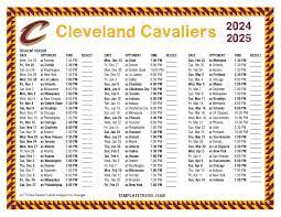 Printable Cavs Schedule