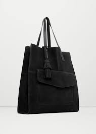 Leather Shopper Bag Women Mango Usa Deri Canta Tote Canta Sepet Cantalar