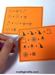 Halloween Equations Math Giraffe Middle School Math Resources Math Timed Tests