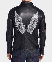 Halloween Black Angel Wings Leather Jacket Angel Wings Leather Jacket Leather Jacket Black Angel Wings Jackets