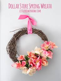 This is the most epic flower wall tutorial! Diy Spring Flower Dollar Store Wreath Little Red Window