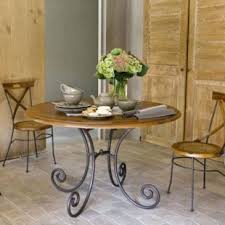 Solid Sheesham Wood And Wrought Iron Round Dining Table D 120cm Luberon Maisons Du Monde Decoracao De Ferro Mesas E Cadeiras Mesa De Jantar Redonda