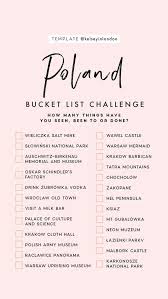 Poland Bucket List Challenge Travel List Travel Instagram Travel Inspo