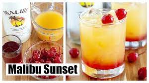 This delicious malibu sunset recipe will make you feel like you are on a tropical island. Malibu Sunset Malibu Rum Cocktail Youtube