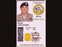 Id card for military family members and military retirees to access service benefits and privileges. 84 Blank Us Army Id Card Template In Photoshop With Us Army Id Card Template Cards Design Templates