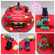A Lego Batman Cake With Robin Catwoman And The Joker By Fancy Fondant Fancy Cakes Superhero Cake Cake