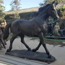 Bronze handcrafted statue warrior horse mythology detailed sculpture on marble. High Quality Large Bronze Horse Statues Outdoor For Sale Life Size Horse Sculptures Statues For Sale