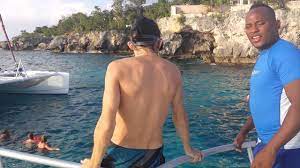 jacob marteny diving off the boat in Jamaica - YouTube