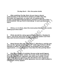 Submitted 1 year ago by dat89🍰. Big Short Questions Esl Worksheet By Jd4567