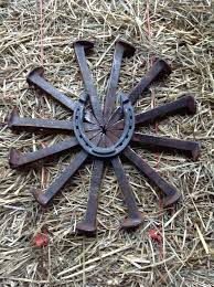 Railroad Spike Crafts Railroad Spike Bursting Star With Horse Shoe Check Out American Railroad Spikes Crafts Metal Tree Railroad Spikes