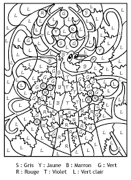 Coloriages Magiques Lettres Christmas Coloring Pages Christmas Color By Number Color By Numbers