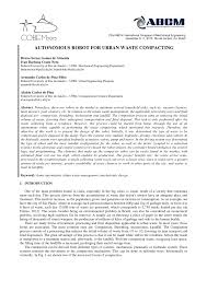 He graduated from the catholic university of milan, he has never completely abandoned his first passion, the translation of contemporary american and english literature. Pdf Autonomous Robot For Urban Waste Compacting