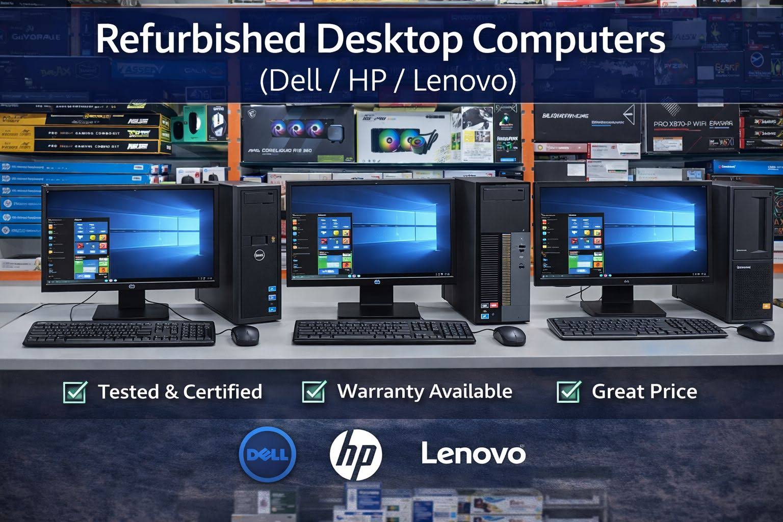 Refurbished Desktop Computers (Dell / HP / Lenovo) product image