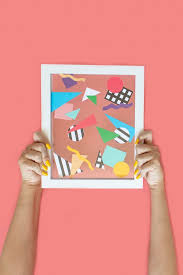 Diy Easy Abstract 80s Wall Art With Paper Club Crafted Diy Wall Decor Easy Diy Crafts