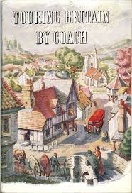 Touring Britain By Coach Guide Book C1950 Illustration Of Dunster By George Meddemmen Touring Bus Art Britain