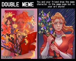 Cinnavee Double Meme Collab Art Challenge W Three Epic Art