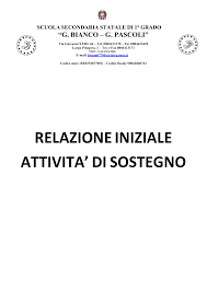 Relazione Iniziale Attivita Di Sostegno