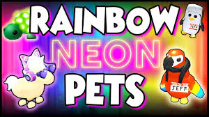 Fastest Way To Get Rainbow Neon Pets In Adopt Me Roblox Prezley Adopt Me Roblox Neon Pets