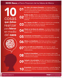 10 Cosas Que Debes Realizar Para Liderar En Medio Del Caos Infografia Leadership Tics Y Formacion Liderazgo Caos Estados Financieros