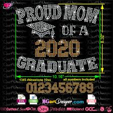 Download Lllá…proud Mom Of A 2021 Graduate Rhinestone Svg File Cricut Silhouette