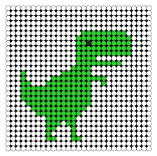 Website kawaii find free perler bead patterns / bead sprites on kandipatterns.com, or create your own using our free pattern maker! Dino Perler Bead Pattern Bead Sprites Animals Fuse Bead Patterns