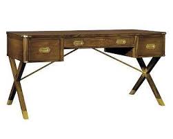 Center cubby has an adjustable shelf and a cutout to. Williams Sonoma Home Asheworth Campaign Desk By Hickory Chair