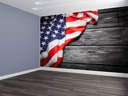 American Flag Wallpaper Huge Peel And Stick By Letsprintbig On Etsy Https Www Etsy Com American Flag Wallpaper American Flag Wall Decor American Flag Bedroom