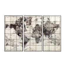 Triptyque Carte Du Monde En Ceramique Noire 189x125 Mit Bildern Bilder Weltkarte Weltkarte Bilder