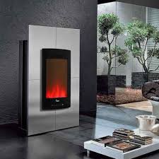 The fireplace is a chameleon of sorts with multiple features includ Electric Fireplace Chfpv 20 Caesar Hardware International Inc Contemporary Closed Hearth Floor Mounted