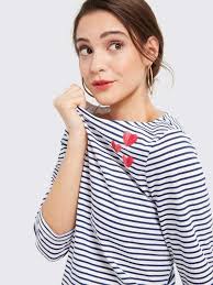 Draper James Stripe Heart Tee