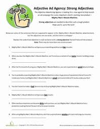 Strong Adjectives Worksheet Education Com Adjectives Adjective Worksheet 3rd Grade Writing