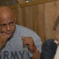 Sfc. Bryan Walker (left), a motor sergeant with Division