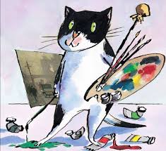 Suficient cat sa vad jumatate din fata unei pisici si sa imi dau seama ca e ilustrata de axel scheffler. Cartea Lui Mos Oposum Despre Pisicile Poznase