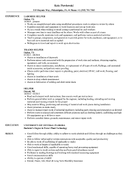 helper resume samples velvet jobs