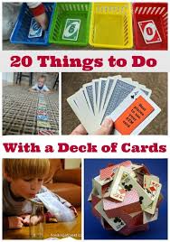 20 Things To Do With A Deck Of Cards Math Card Games Deck Of Cards Afterschool Activities