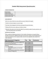 This is where a vendor management policy is so important. Free 8 Vendor Assessment Forms In Pdf Excel