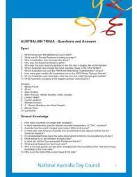 Council also pays respect to elders both past, present and emerging and extend that respect to other aboriginal and torres strait islander peoples visiting this site. Australian Trivia Questions And Answers Australia Day