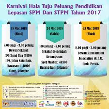 Tarikh dan lokasi karnival pendidikan tinggi negara (kptn) tahun 2020. Teamputeramic On Twitter Karnival Hala Tuju Peluang Pendidikan Lepasan Spm Dan Stpm Tahun 2017