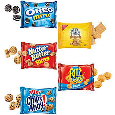 Filled with a peanut butter creme always made from real peanuts, nutter butter bites are the peanut butter lover's cookie. Oreo Mini Cookies Mini Chips Ahoy Cookies Ritz Bits Cheese Crackers Nutter Butter Bites Wheat Thins Crackers Nabisco Cookie Cracker Variety Pack 50 Snack Pack Pricepulse